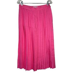 Vintage Mr. Jax Pleated Maxi Hot Pink Skirt size 12